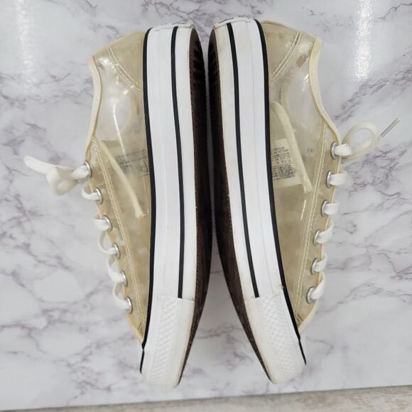 Converse Clear Plastic PVC Sneakers Women's Size 7 - Picture 7 of 14